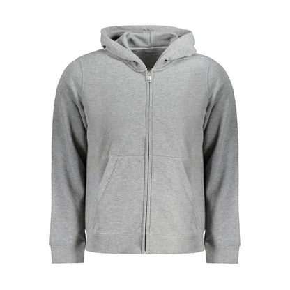 Calvin Klein Gray Recycled Polyester Men Hoodie