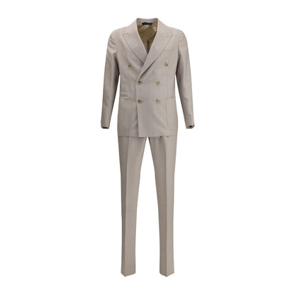 Gi Capri Beige Fleece Wool Two-Piece Suit