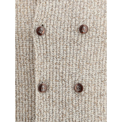 Brunello Cucinelli Beige Fleece Wool Coat