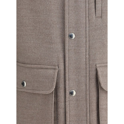 Brunello Cucinelli Beige Wool Coat