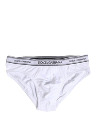 Dolce & Gabbana White Cotton Stretch Regular Brief Underwear