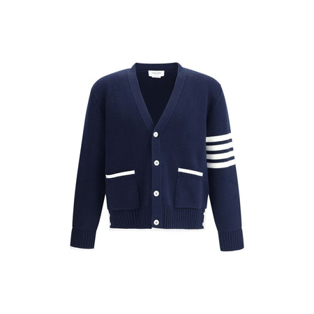 Thom Browne Blue Merino Wool Cardigan