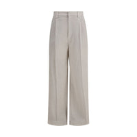 Brunello Cucinelli White Viscose Casual Pants
