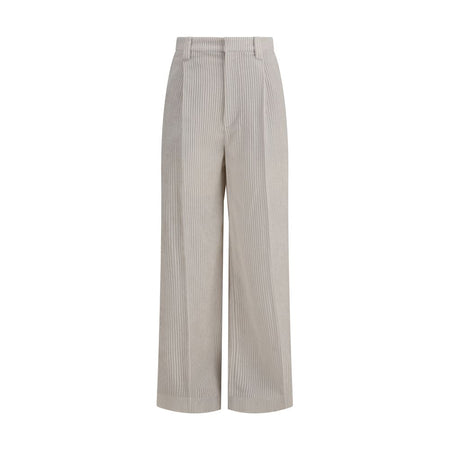 Brunello Cucinelli White Viscose Casual Pants