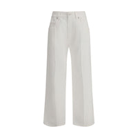 Brunello Cucinelli White Cotton Straight-Leg Jeans