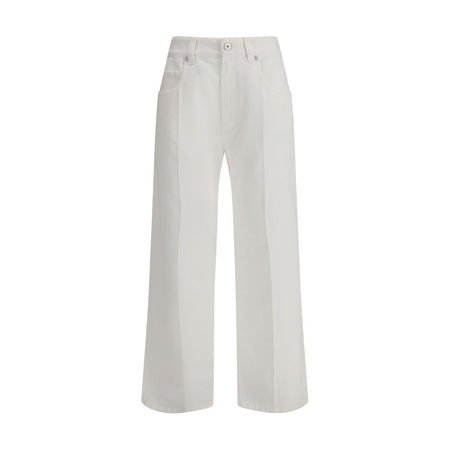 Brunello Cucinelli White Cotton Straight-Leg Jeans