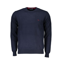 Harmont & Blaine Crew Neck Embroidered Blue Sweater