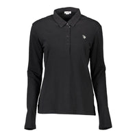 U.S. POLO ASSN. Black Cotton Women Polo Shirt