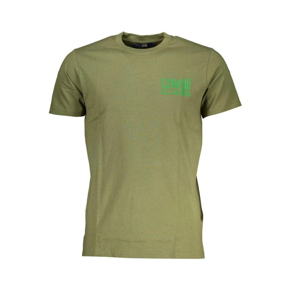 Cavalli Class Verde Cotton Men T-Shirt by Cavalli Class