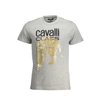 Cavalli Class Brown Cotton Men T-Shirt