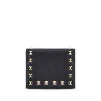 Valentino Garavani Black Calf Leather Bos Taurus Wallet