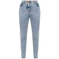 Balmain Blue Cotton Women's High-Waisted Jean