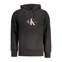 Calvin Klein Black Cotton Men Sweater Hoodie