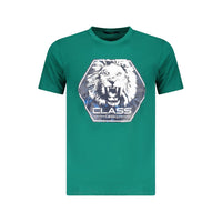 Cavalli Class Green Cotton T-Shirt