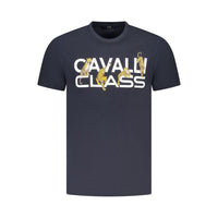 Cavalli Class Blue Cotton Men T-Shirt
