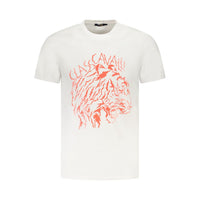 Cavalli Class White Cotton Men T-Shirt