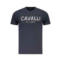 Cavalli Class Blue Cotton Men T-Shirt