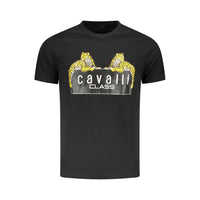 Cavalli Class Black Cotton T-Shirt