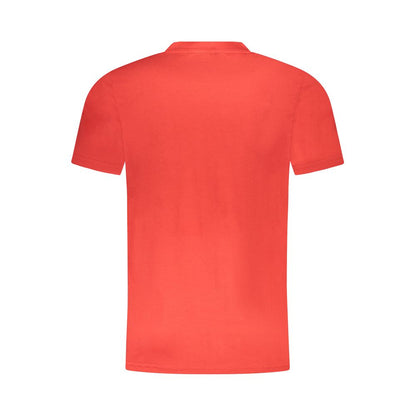 Cavalli Class Red Cotton Men T-Shirt