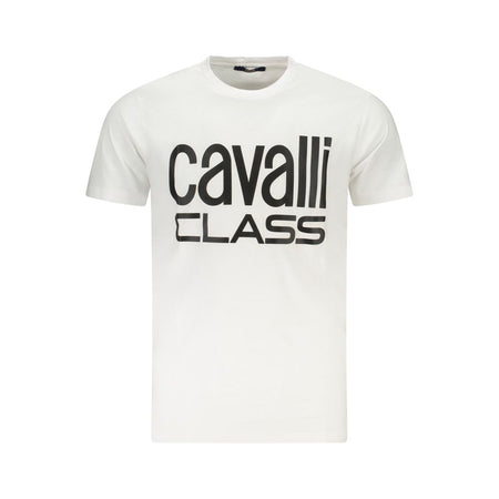 Cavalli Class White Cotton T-Shirt