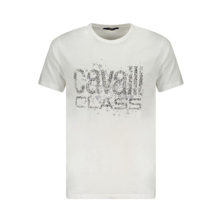 Cavalli Class White Cotton Men T-Shirt