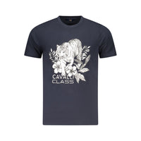 Cavalli Class Blue Cotton Men T-Shirt