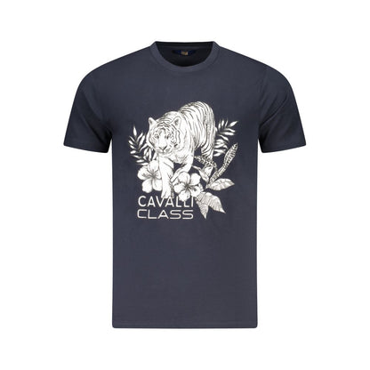 Cavalli Class Blue Cotton Men T-Shirt