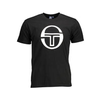 Sergio Tacchini Black Cotton Men T-Shirt