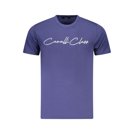Cavalli Class Blue Cotton Men T-Shirt
