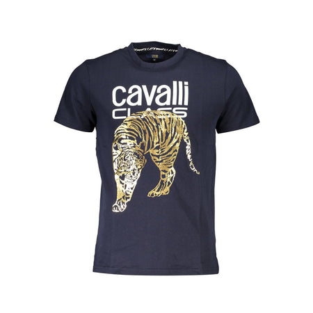 Cavalli Class Blue Cotton Men T-Shirt