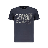 Cavalli Class Blue Cotton Men T-Shirt