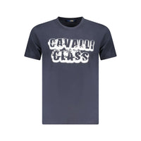 Cavalli Class Blue Cotton Men T-Shirt