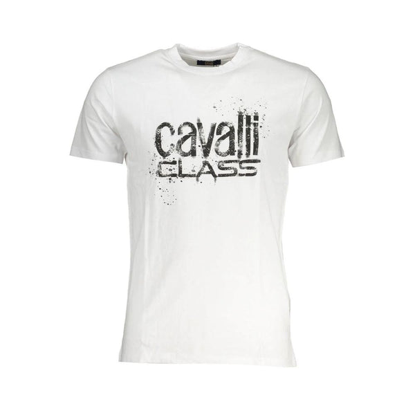 Cavalli Class Bianco Cotton Men T-Shirt by Cavalli Class