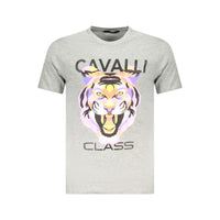 Cavalli Class Brown Cotton Men T-Shirt