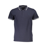 Cavalli Class Blue Cotton Men Polo Shirt