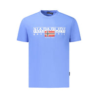 Napapijri Blue Cotton Men T-Shirt