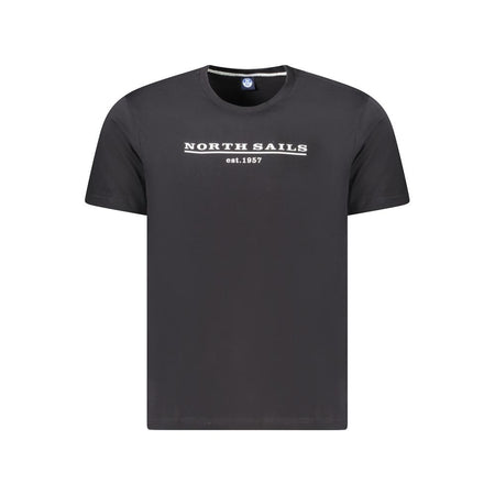 North Sails Black Cotton Men T-Shirt