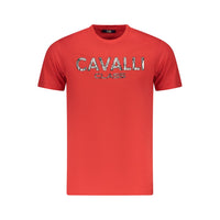 Cavalli Class Red Cotton Men T-Shirt
