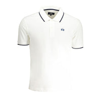 La Martina White Cotton Men Polo Shirt