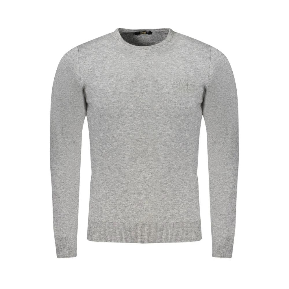Cavalli Class Grigio Viscosa Men's Sweater by Cavalli Class