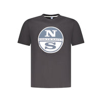 North Sails Black Cotton Men T-Shirt