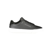 Tommy Hilfiger Black Leather Men Sneaker