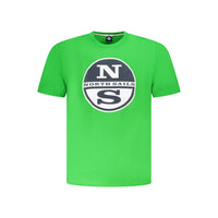 North Sails Green Cotton Men T-Shirt