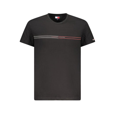 Tommy Hilfiger Black Cotton Men T-Shirt