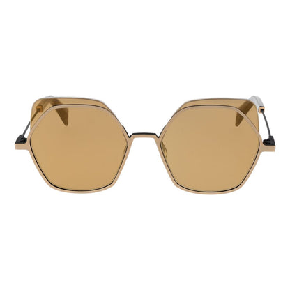 Yohji Yamamoto Gold Stainless Steel Sunglasses