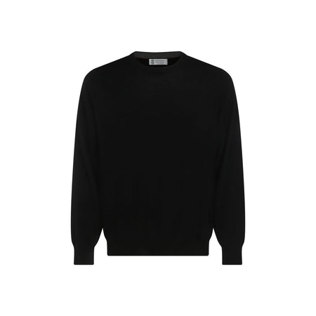 Brunello Cucinelli Black Fleece Wool Sweatshirt