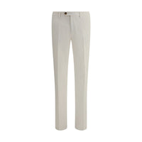 Brunello Cucinelli White Cotton Casual Pants