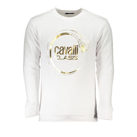 Cavalli Class White Cotton Men Sweater