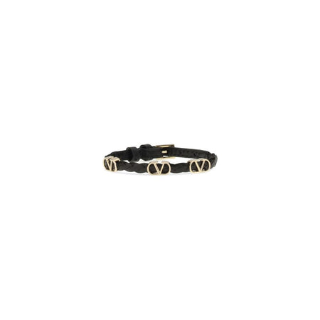 Valentino Garavani Leather VLogo Bracelet