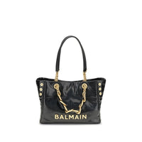 Balmain Black Calf Leather Bos Taurus Shoulder Bag
